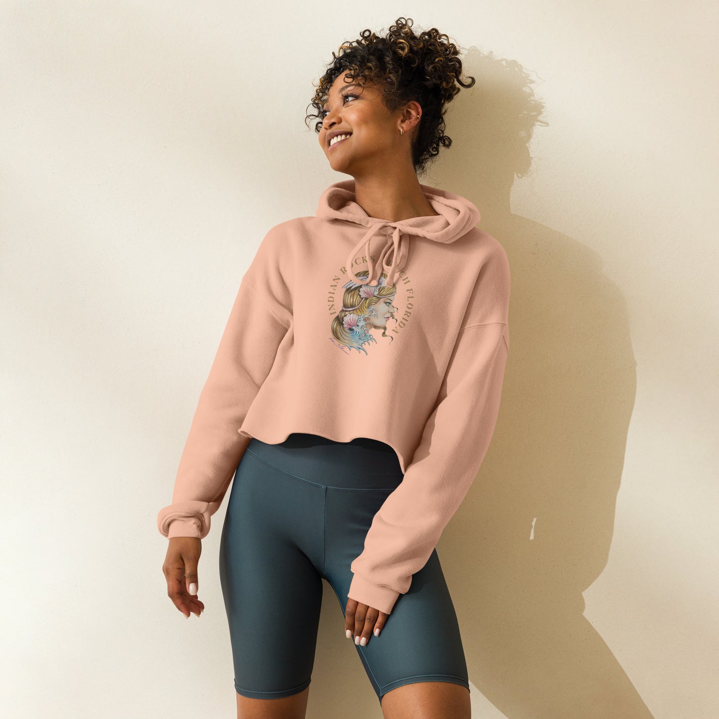 "Aphrodite" Indian Rocks Beach -Dean McKee Original Women's Crop Hoodie