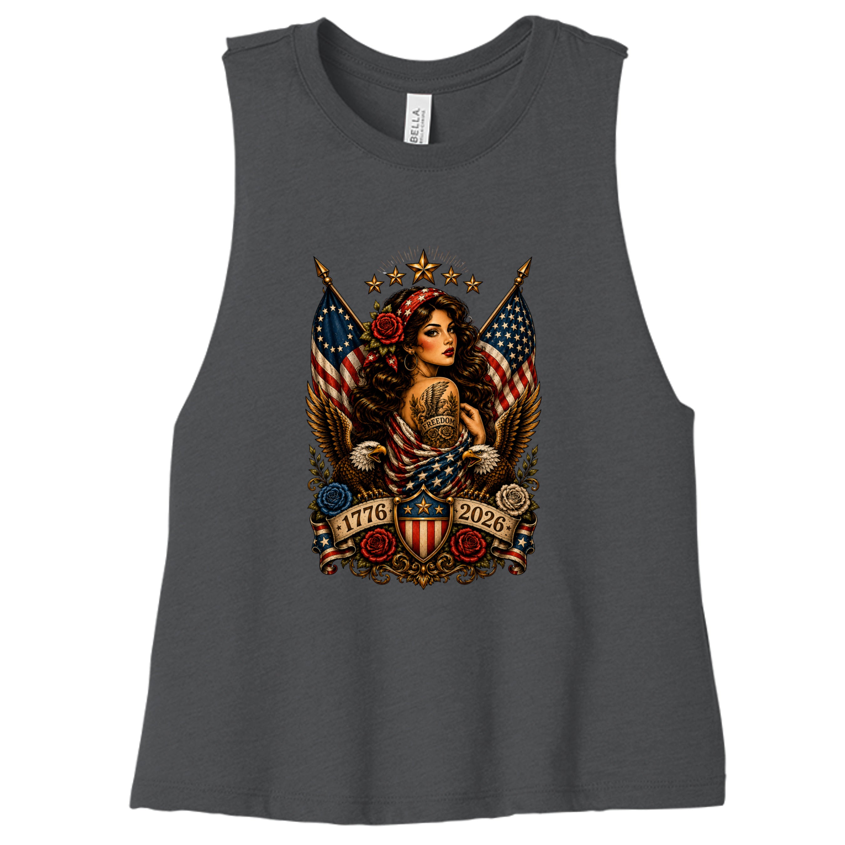 DARK GRY HEATHER - 6682 - FRONT