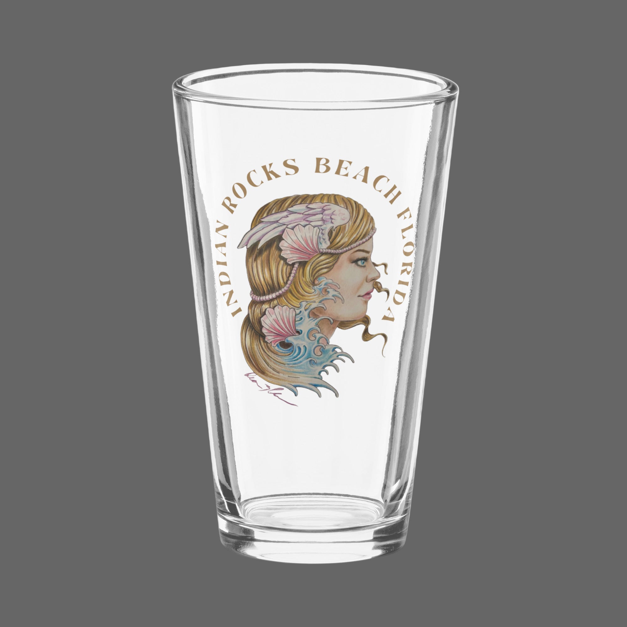 "Aphrodite" Indian Rocks Beach - Dean McKee Original Shaker pint glass