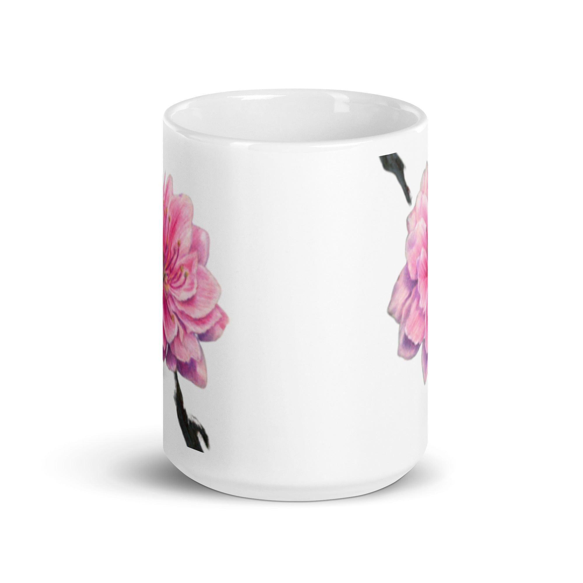 White glossy mug Cherry Blossom Dean McKee original